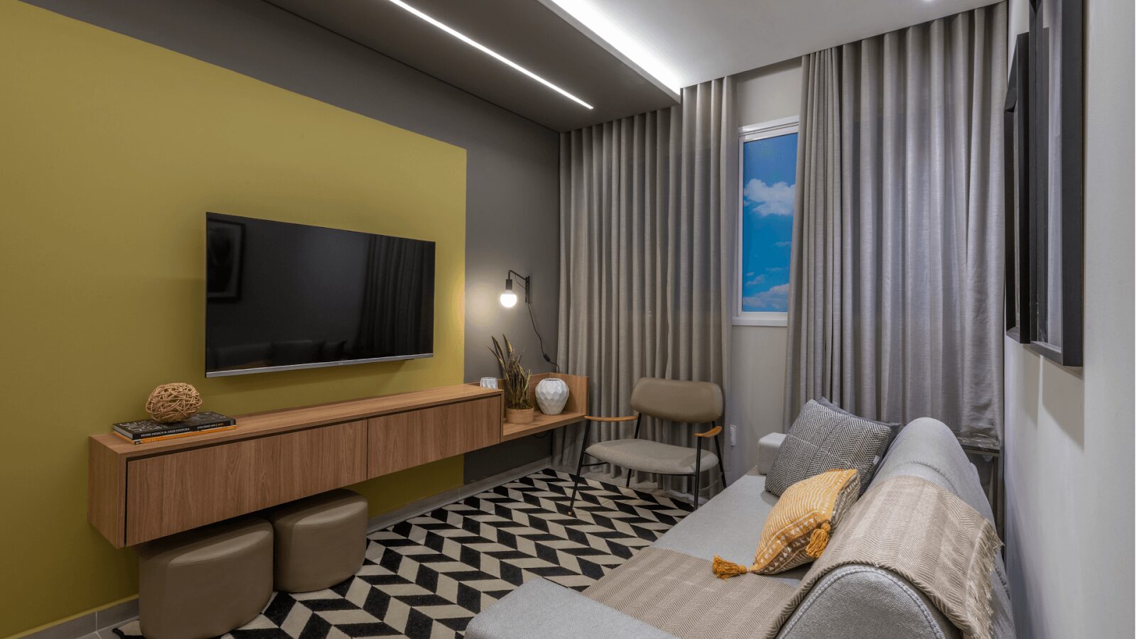 Tapete para apartamento: estilo, conforto e funcionalidade img 41