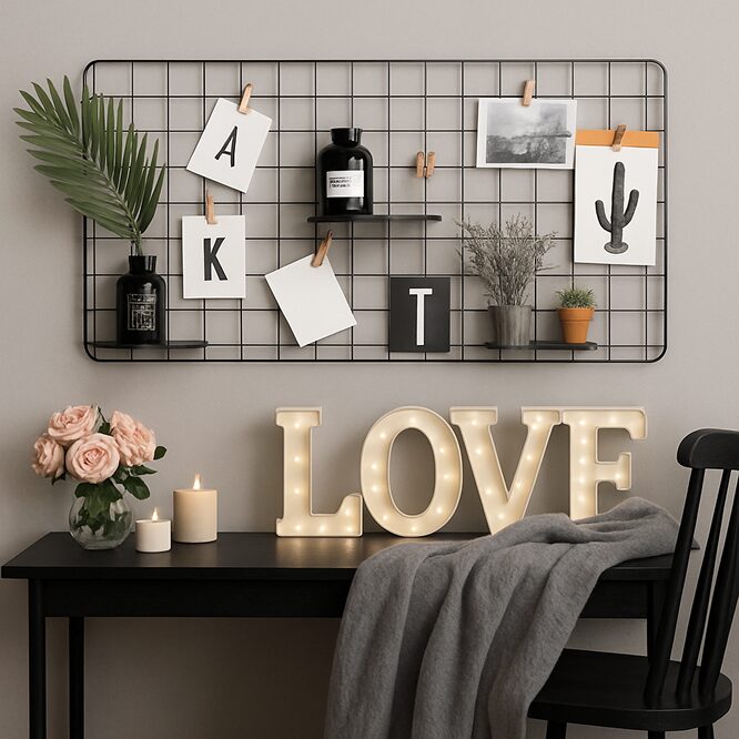 Painel de fotos: inspire-se para decorar seu apartamento com memórias Painel de fotos de grade