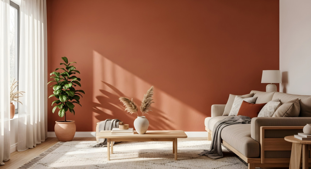 Cores do ano: Terracota na sala