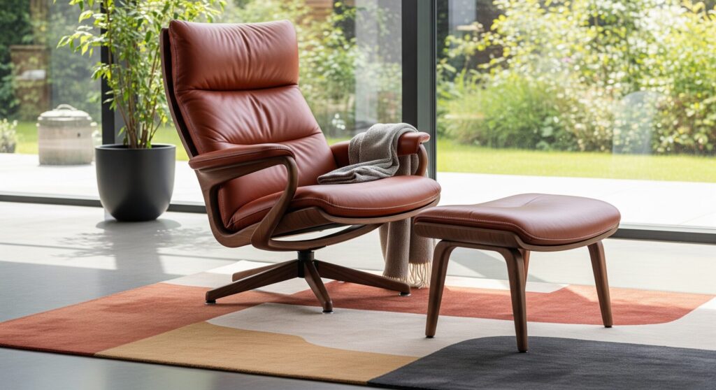Poltrona para sala: Poltrona com puff