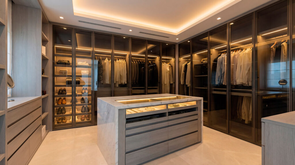 Vidro reflecta em apartamento: o que é, vantagens e como usar Vidro reflecta: uso do vidro é comum em closets